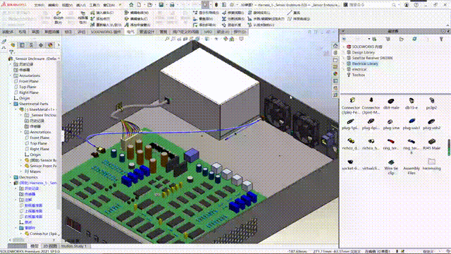 SOLIDWORKS步路插件：Routing插件的电气布线