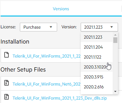 界面控件Telerik UI for WinForm初级教程 - 开始下载产品文件