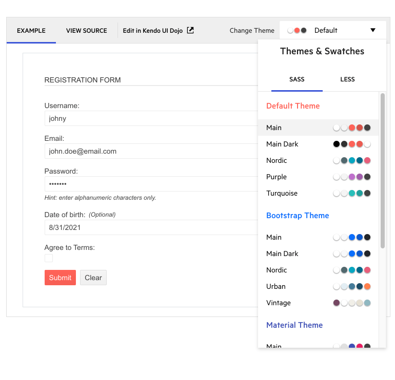 Kendo UI for Angular R3 2021图2