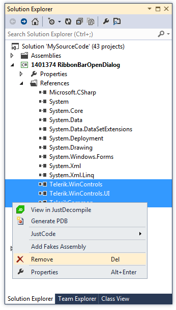 界面控件Telerik UI for WinForm初级教程 - 更新项目中的程序集