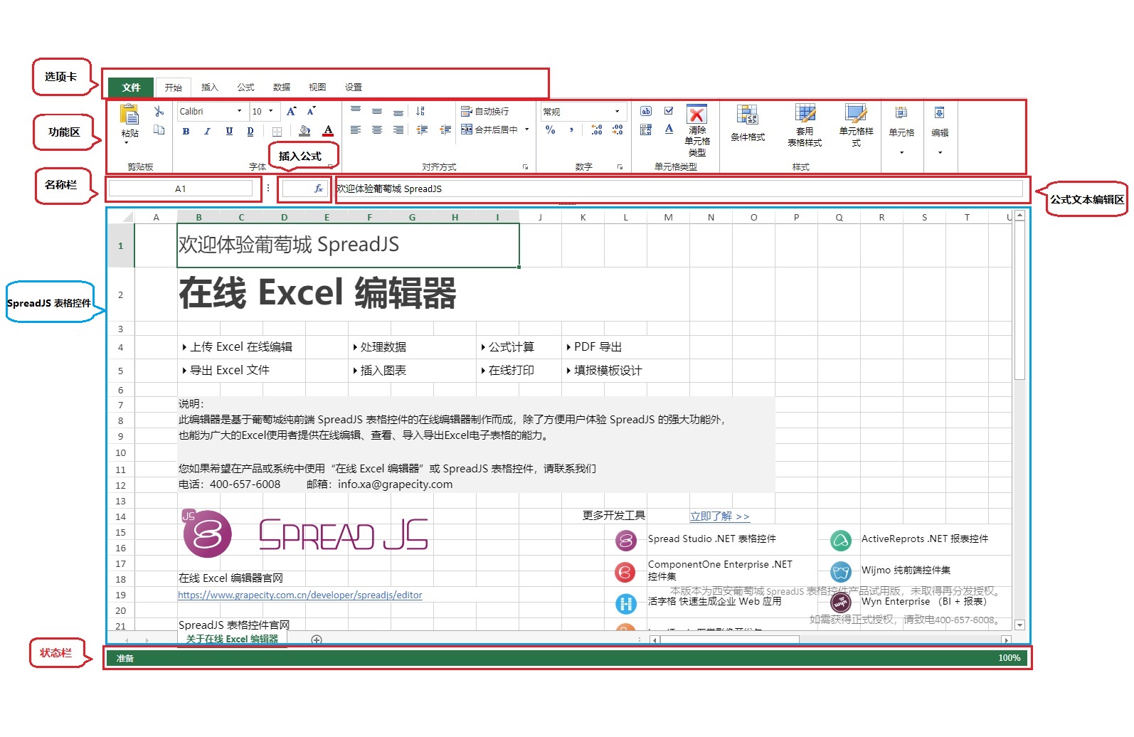 SpreadJS组成