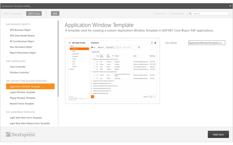 DevExpress XAF - 跨平台.NET应用程序UI v21.2