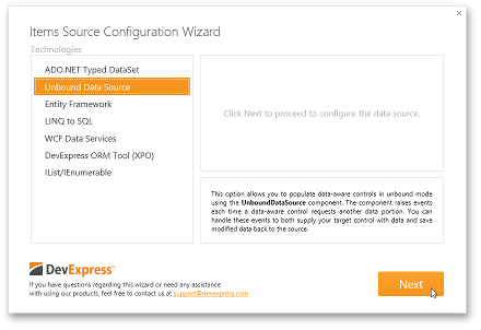 界面控件DevExpress WPF入门级教程：数据源 - 未绑定数据源