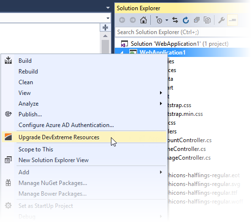 DevExtreme ASP.NET MVC入门级教程：添加项目 & 更新版本