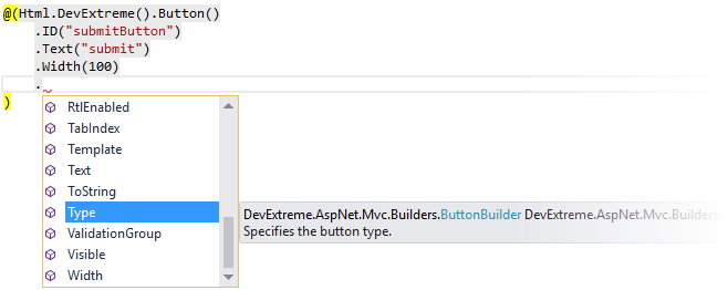 B/S端界面控件DevExtreme ASP.NET MVC入门级教程：Razor语法 - 指定选项（一）
