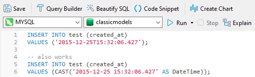 Navicat for MySQL在 MySQL 中处理日期和时间