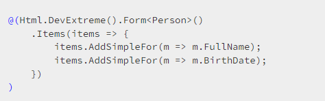 B/S端界面控件DevExtreme ASP.NET MVC入门级教程：Razor语法 - 指定选项（一）