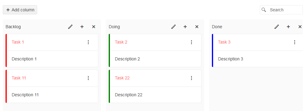 UI组件Kendo UI for jQuery数据管理使用教程：TaskBoard - 卡片