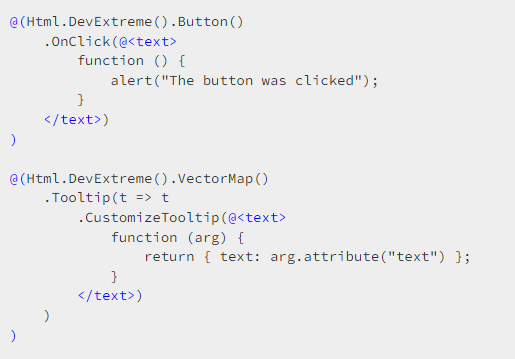 B/S端界面控件DevExtreme ASP.NET MVC入门级教程：处理事件并定义回调