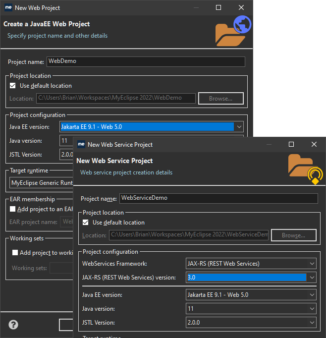 Java开发工具myeclipse。