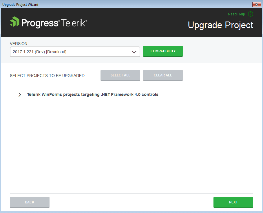 界面开发组件Telerik UI for WinForms入门教程：VS扩展 - 升级项目