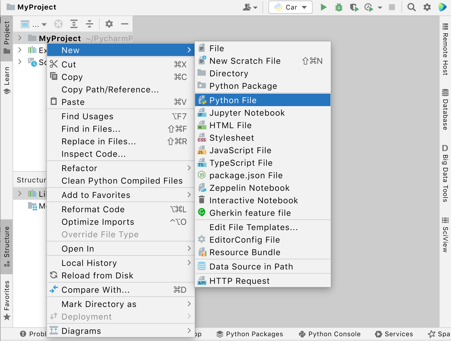 python开发工具pycharm。