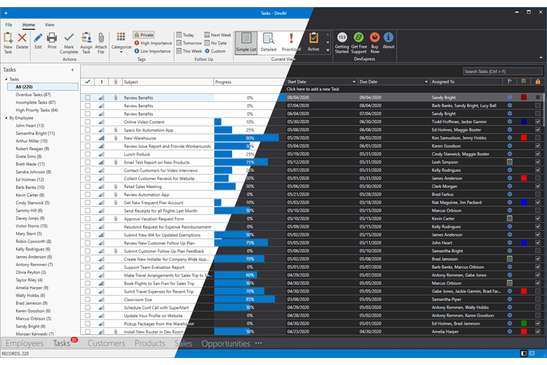 界面控件DevExpress WPF v21.2新版图集