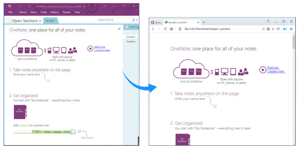 使用 C# 将现有 OneNote 文档转换为 HTML