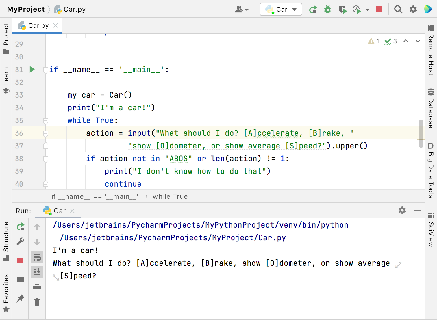 python开发工具pycharm。