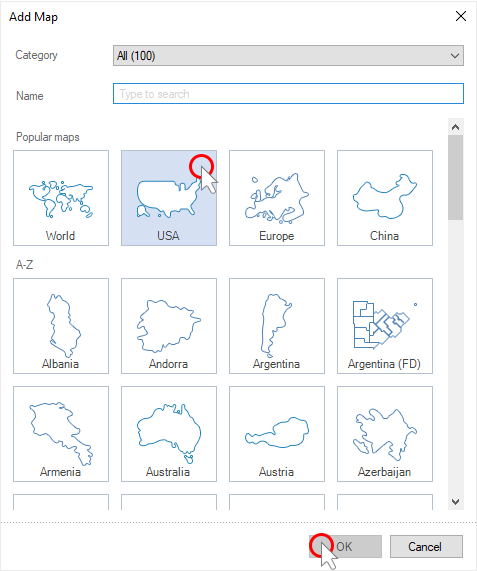 报表开发工具Stimulsoft Report使用教程（十二）——如何使用带有区域地图的仪表板