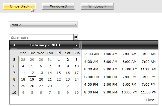 界面组件Telerik UI for WPF入门级教程：如何在运行时切换主题