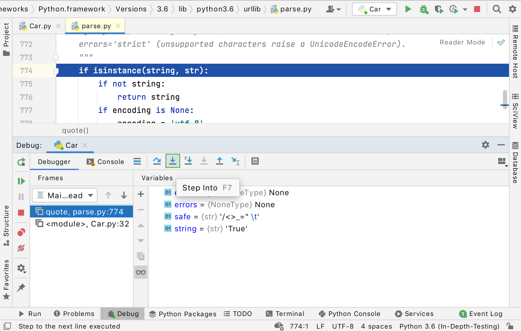 python开发工具pycharm。