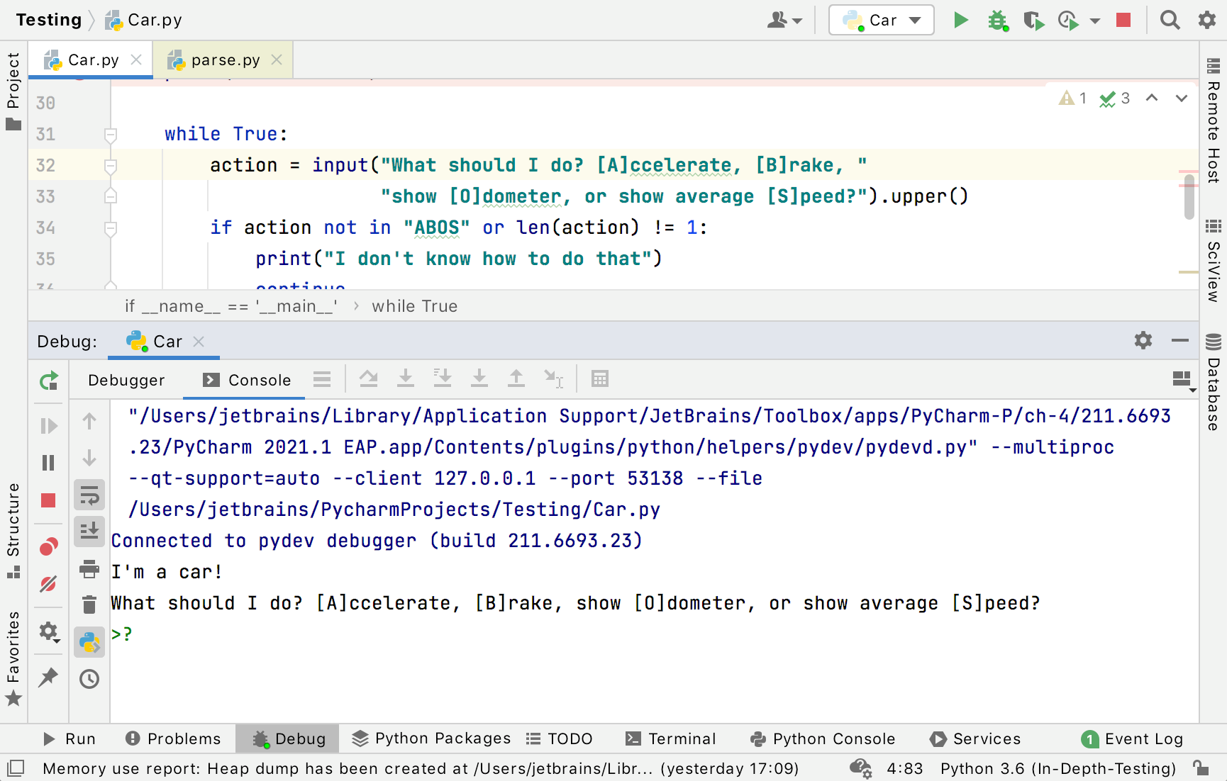 python开发工具pycharm。