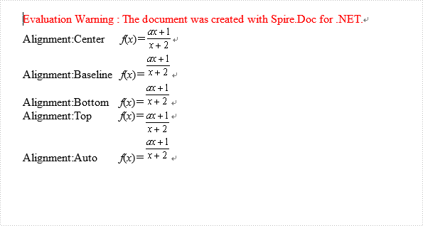 在 C# 中將 HTML 字符串代碼附加到 .doc 時設置文本對齊方式