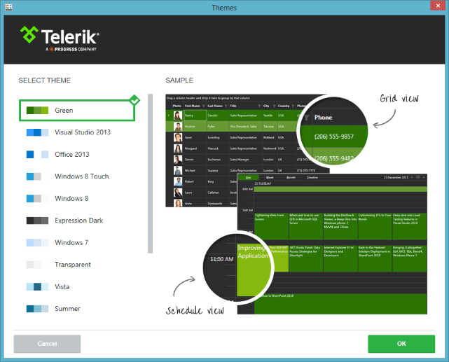 界面组件Telerik UI for WPF入门级教程：在设计时切换主题