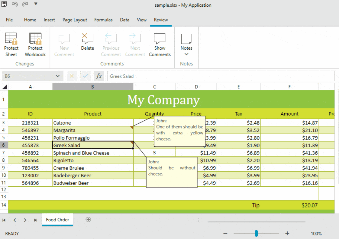 界面控件Telerik UI for WPF - 如何使用RadSpreadsheet记录或评论