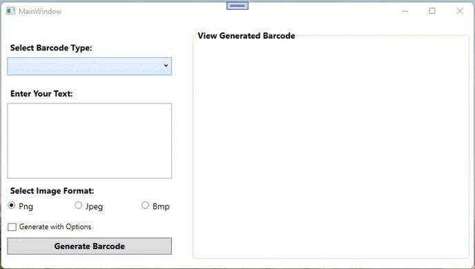 演示 WPF 条码生成器