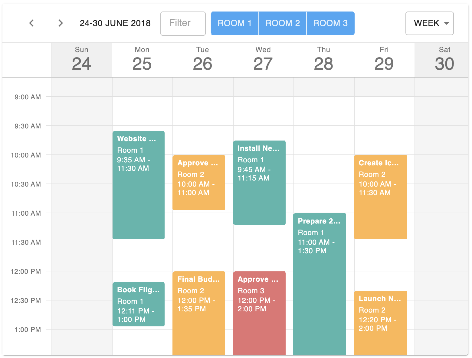 DevExtreme React Scheduler——Material UI主题图集