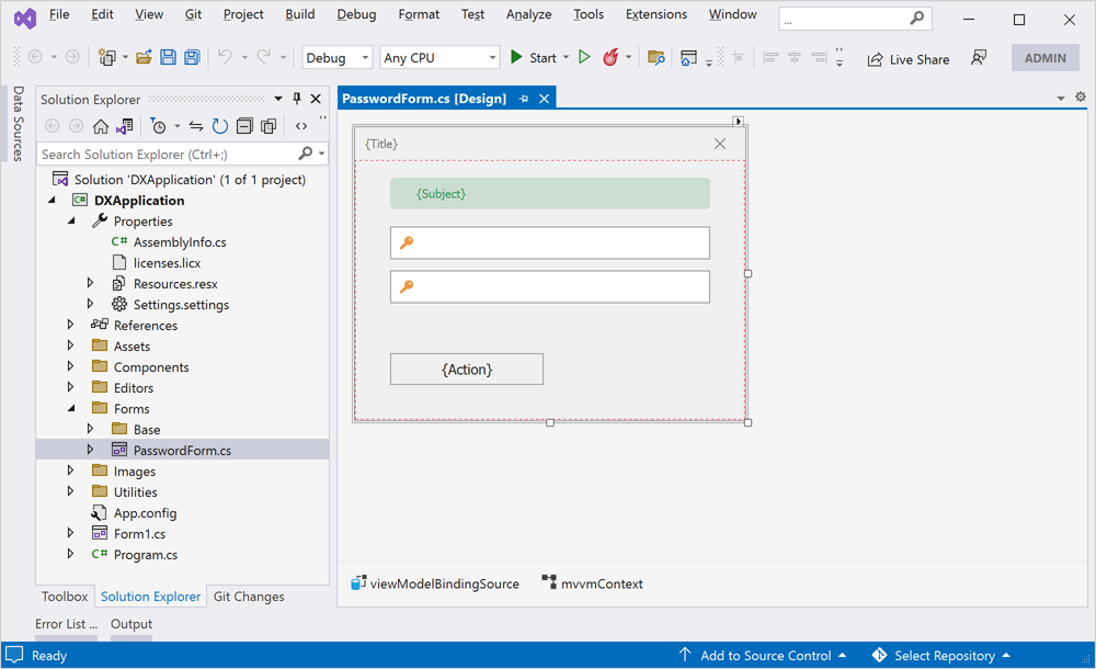 界面控件DevExpress WinForms - 如何使用自带的UI模板？