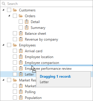 DevExpress WPF TreeView组件图集