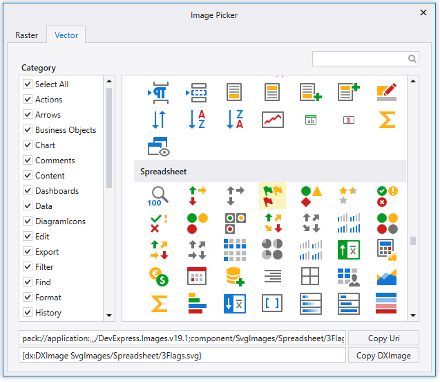 界面控件DevExpress WPF——拥有丰富的SVG图像库