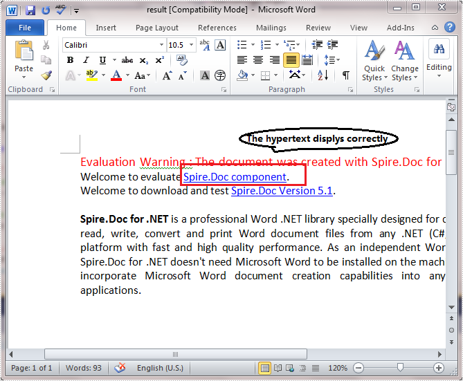 Modify Hyperlinks in Word Document