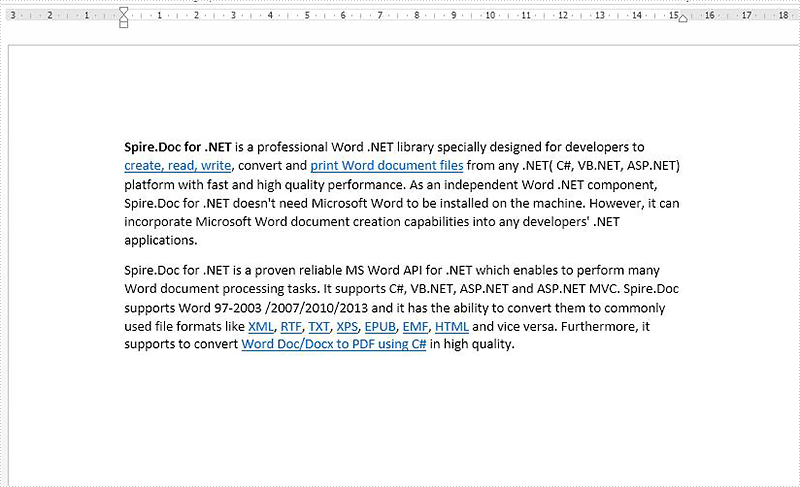 C#去除word文档中的超链接的方法