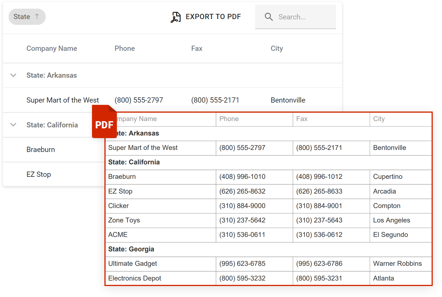 界面控件DevExtreme DataGrid & TreeList新功能 - 如何导出PDF格式文件