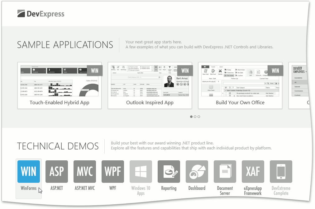 DemoCenter-WinForms