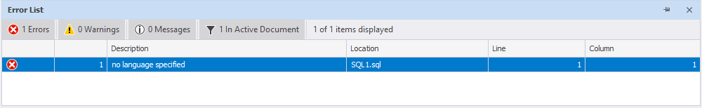 dbForge Studio for PostgreSQL 中显示的 Google Bard 代码中的错误