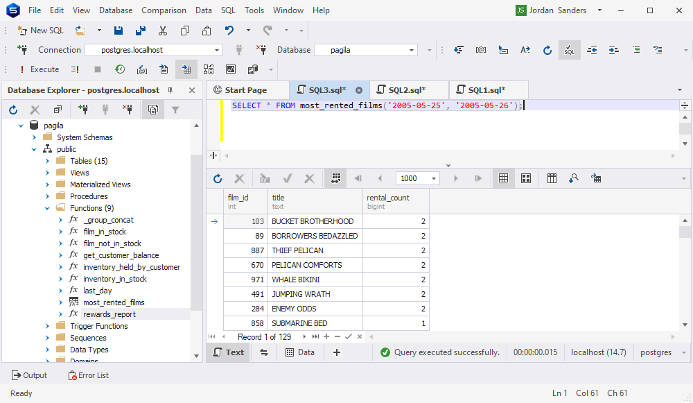 在 dbForge Studio for PostgreSQL 中验证 ChatGPT 创建的代码