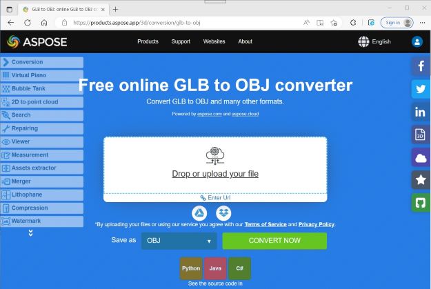 免费在线 GLB 到 OBJ 转换器应用程序