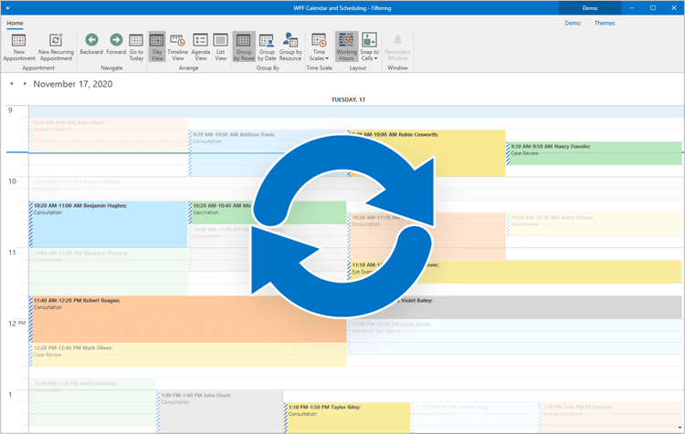 DevExpress WPF Scheduler组件图集