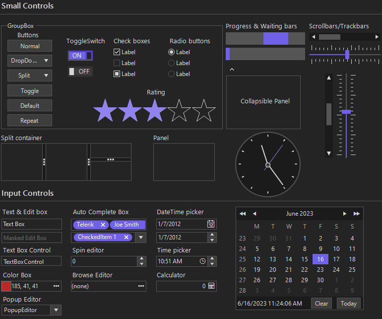 Telerik UI for WinForms的VisualStudio2022暗黑主题