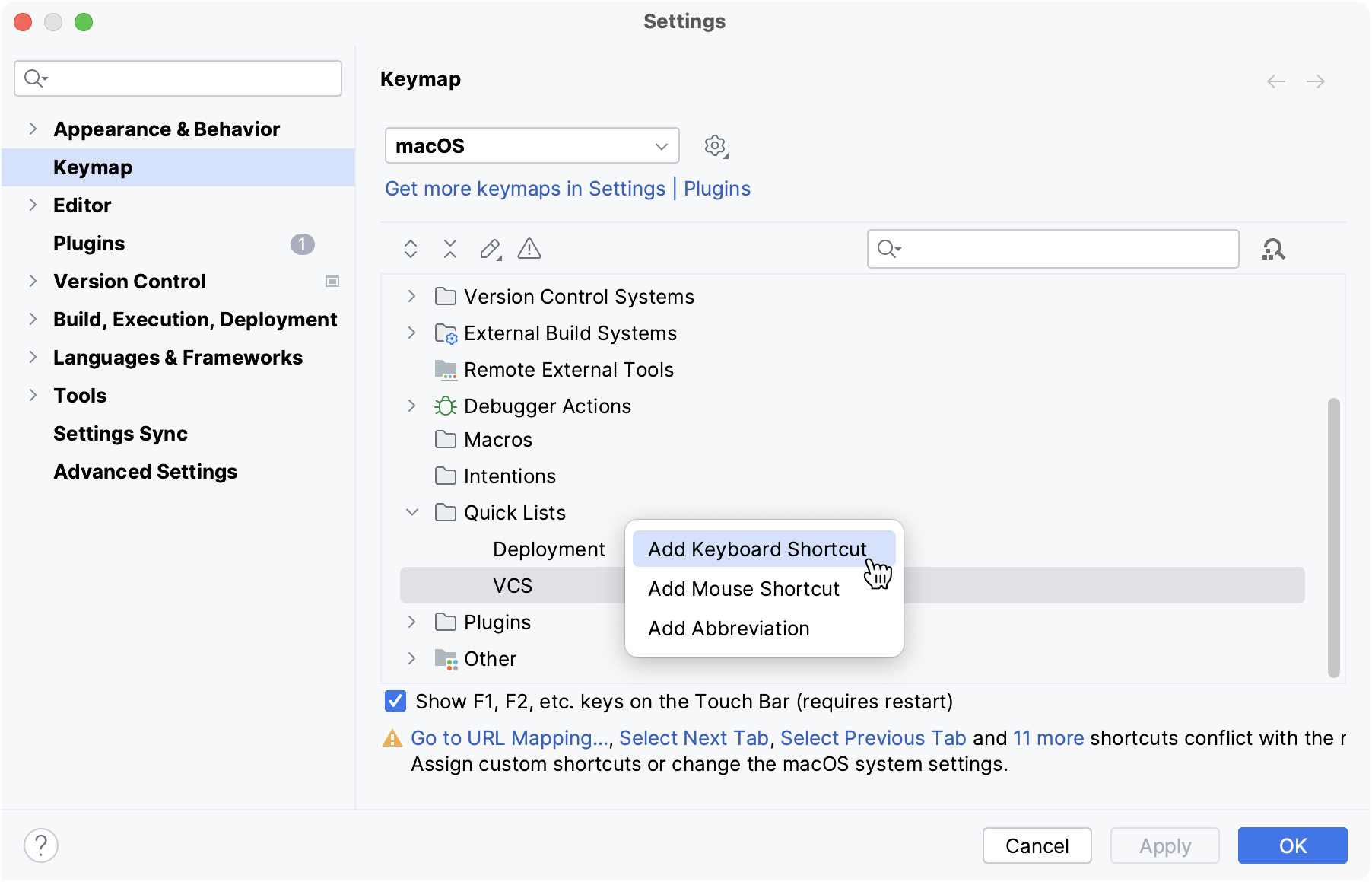  IDEA quick list shortcut