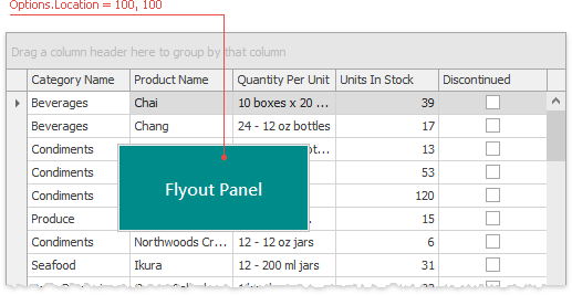 winforms flyout panel