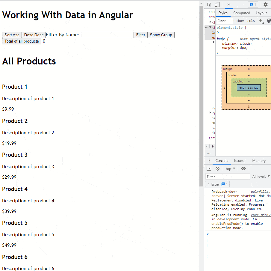 如何创建一个数据交互的Angular应用程序