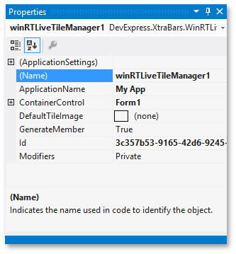 DevExpress winrtlivetilemanager屬性