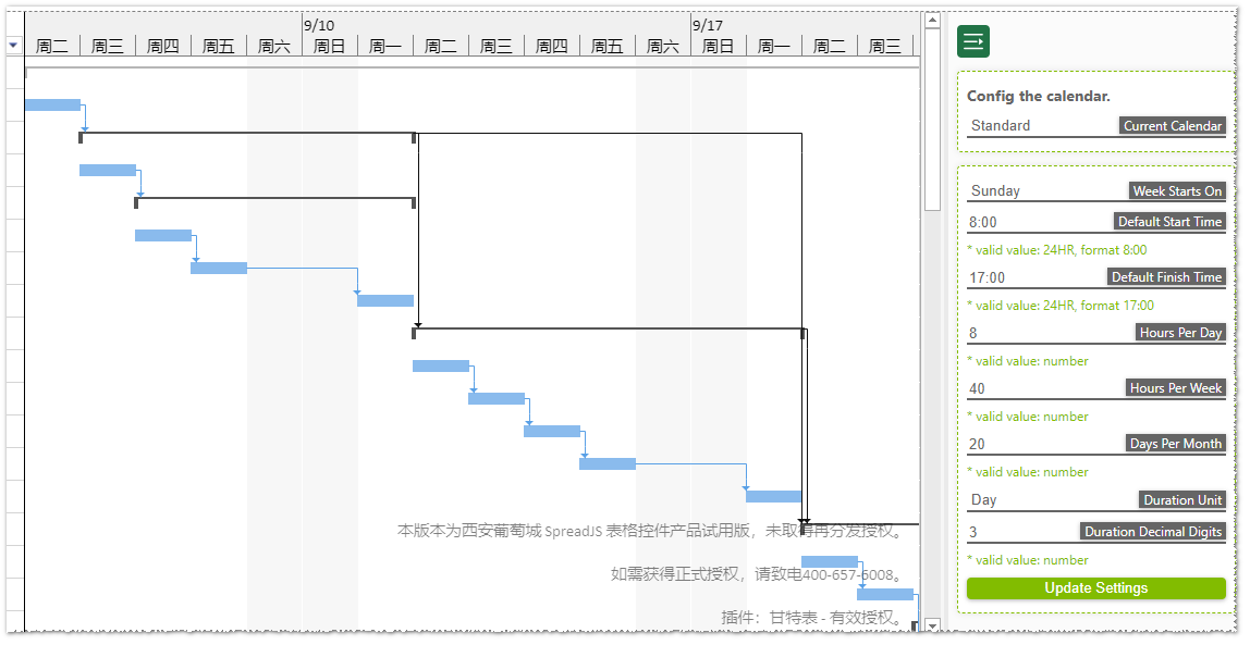 前端系统中也能使用甘特图了！电子表格控件SpreadJS轻松搞定