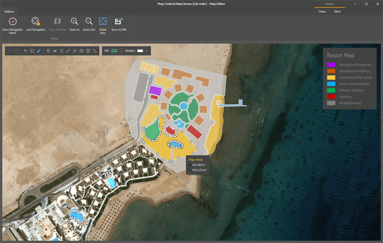 DevExpress WinForms地图组件图集