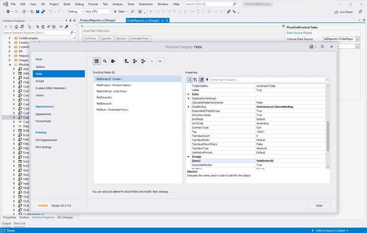 DevExpress WinForms Pivot Grid组件图集