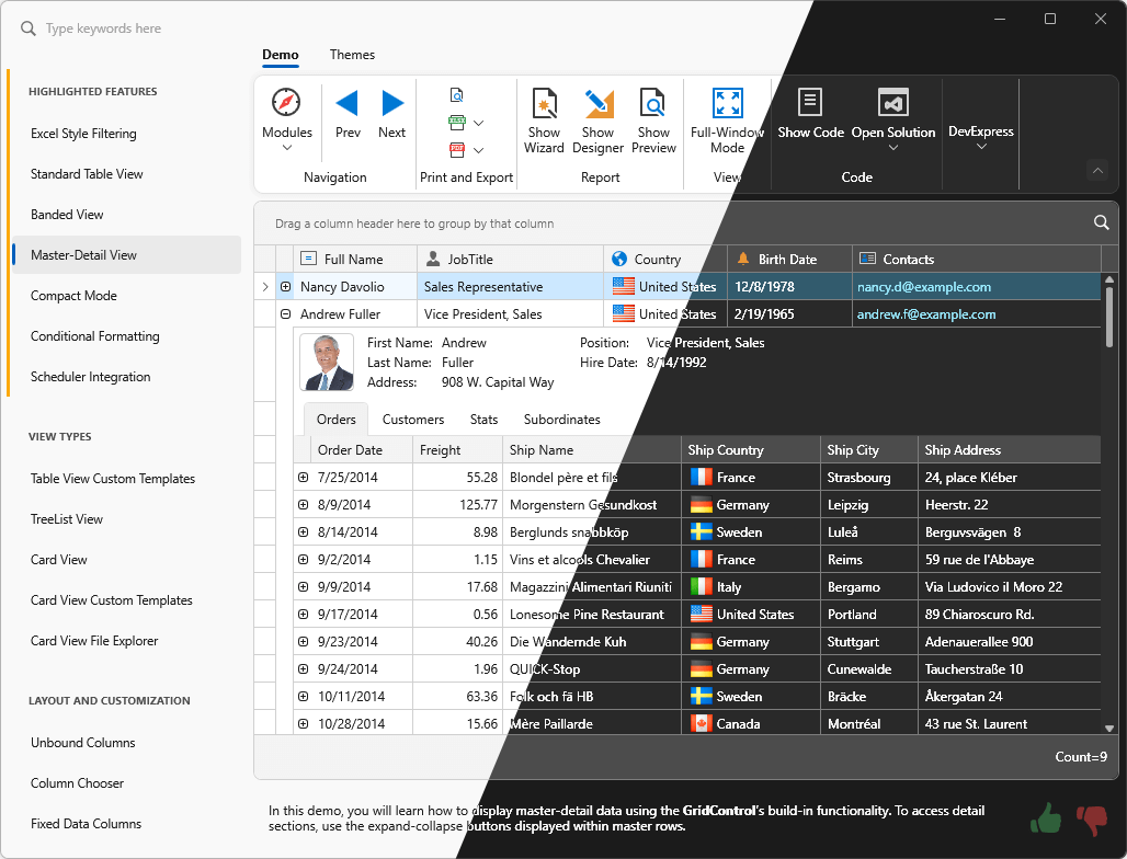 DevExpress WPF v23.2新版产品图集