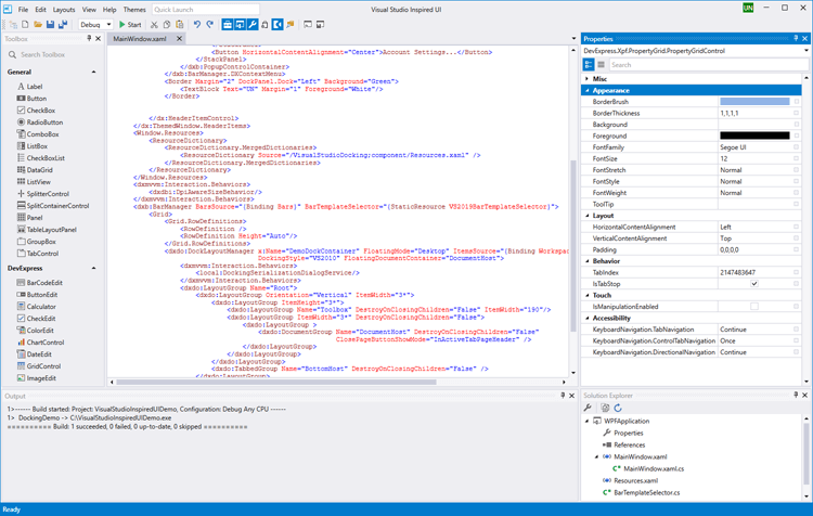 DevExpress WPF 属性网格组件图集