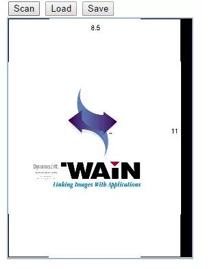 扫描后的动态 Web TWAIN 扫描页面